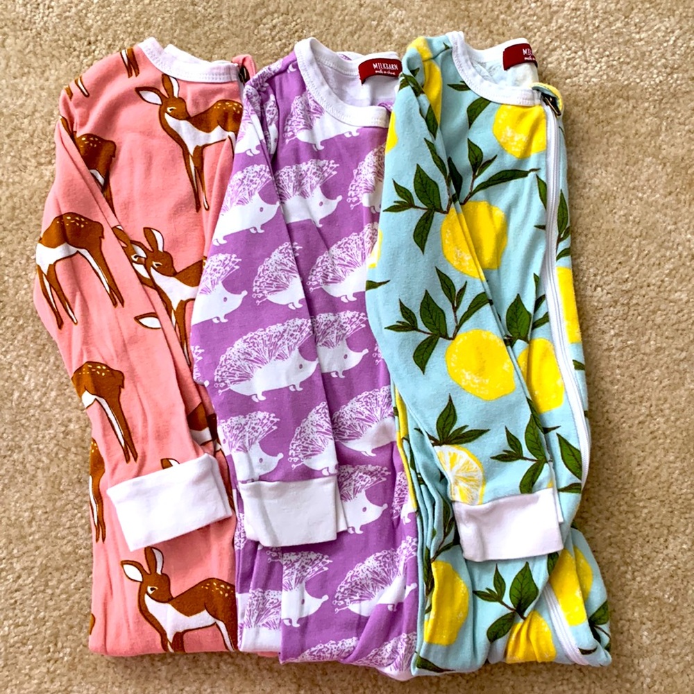 Milkbarn Organic Cotton Zipper Pajamas (3)